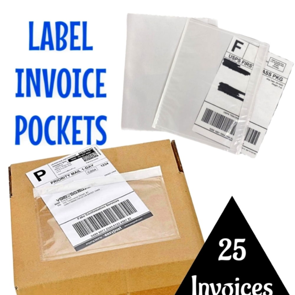 50 Label Invoice Pockets